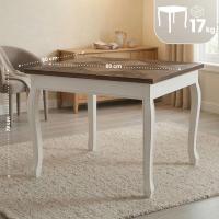 Esstisch Lindon 80x80 cm eckig weiß/braun Esstisch Lindon 80x80 cm eckig weiß/braun
