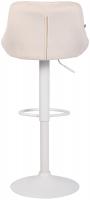 Barhocker Lazio Samt weiß creme 