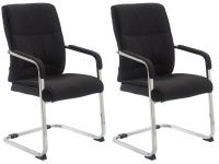 2er Set Freischwinger XXL Anubis Stoff schwarz