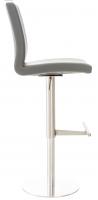 2er Set Barhocker Cadiz Kunstleder edelstahl grau 