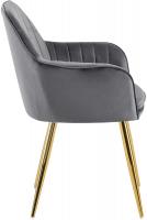 Esszimmerstuhl Cheryl Samt gold dunkelgrau 