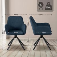Stuhl Tipton Cord blau 