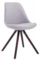 4er Set Stühle Toulouse Stoff Rund cappuccino (eiche) grau 