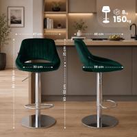 Barhocker HD Milet C Samt grün 