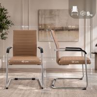 2er Set Besucherstuhl Hakon hellbraun 