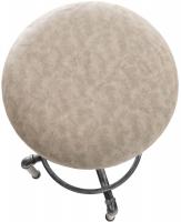 2er Set Barhocker Lumos Vintage Kunstleder antik-silber grau 