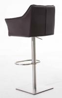 2er Set Barhocker Damaso Kunstleder edelstahl braun 