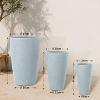 3er Set Pflanzkübel 4 grau 