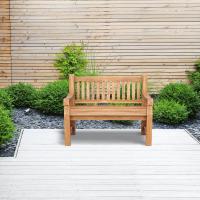 Teakbank Jackson 120 cm mit Abdeckhaube teak 