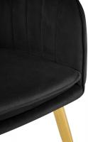 Esszimmerstuhl Cheryl Samt gold schwarz 