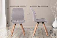 Stuhl Luna Stoff grau 