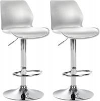 2er Set Barhocker Gilbert Kunststoff weiß