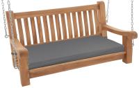 Schaukelbank Joyce mit Sitzkissen 120 cm + teak dunkelgrau 