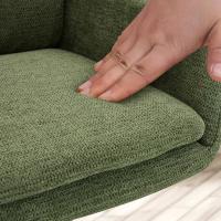 2er Set Esszimmerstuhl Pickett Stoff grün 