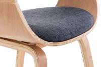 2er Set Stühle Kingston Stoff natura/blau 