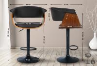 Barhocker Vestal Kunstleder walnuss/schwarz 