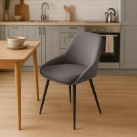 2er Set Esszimmerstuhl Elmira Samt schwarz anthrazit 2er Set Esszimmerstuhl Elmira Samt schwarz anthrazit