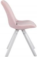 4er Set Stühle Toulouse Samt Square weiß (eiche) pink 
