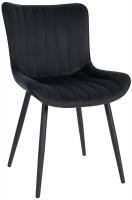 Stuhl Largo Samt schwarz 