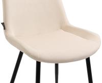 2er Set Esszimmerstühle Victoria Samt creme 
