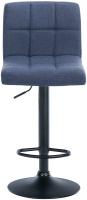 2er Set Barhocker Calma Stoff schwarz blau 
