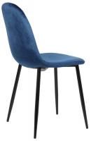 4er Set Esszimmerstühle Napier Samt blau 