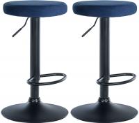 2er Set Barhocker Ponte Samt schwarz blau 2er Set Barhocker Ponte Samt schwarz blau