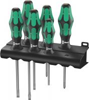 Schraubendrehersatz 334/6 6-tlg.Schlitz/PH 2K-Griff Rundkl.WERA