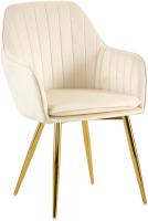 Esszimmerstuhl Cheryl Samt gold creme 