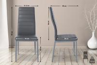 Esszimmerstuhl Mayfair Kunstleder grau Esszimmerstuhl Mayfair Kunstleder grau