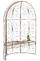 Halbpavillon Rosie mit Sitzbank antik braun 