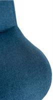 Barhocker Solon Weiß Stoff blau 