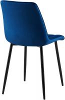 2er Set Esszimmerstuhl Gifford Samt dunkelblau 