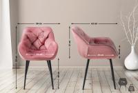 Stuhl Tanna Samt rosa 