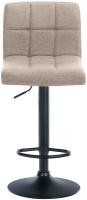2er Set Barhocker Calma Stoff schwarz creme 