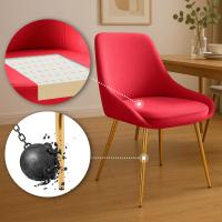 Esszimmerstuhl Elmira Samt gold rot 