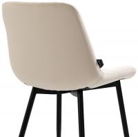 2er Set Esszimmerstühle Victoria Samt creme 