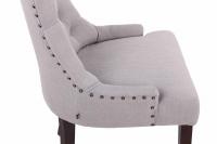 2er Set Esszimmerstuhl Aberdeen Stoff antik grau 