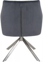 Esszimmerstuhl Swing Samt edelstahl dunkelgrau 