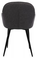 2er Set Esszimmerstühle Boise Stoff schwarz 