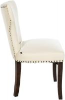 2er Set Esszimmerstuhl Zadar Stoff antik-dunkel creme 