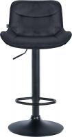 2er Set Barhocker Vonore Samt schwarz schwarz 
