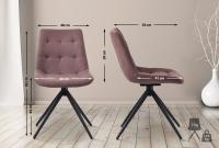 Esszimmerstuhl Merna Stoff braun 