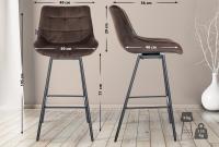 4er Set Barhocker Weston Schwenkbar Samt braun 4er Set Barhocker Weston Schwenkbar Samt braun
