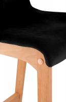 Barhocker Hover Samt Natura schwarz 