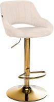 Barhocker Milet Stoff gold creme 