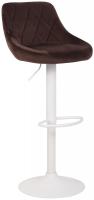 Barhocker Lazio Samt weiß braun