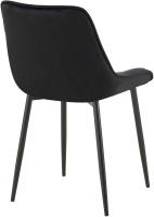 2er Set Esszimmerstuhl Wallace Samt schwarz 