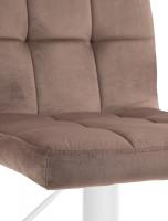 2er Set Barhocker Peru Samt weiß braun 