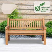 Teakbank Daxon mit Sitzkissen 150 cm creme Teakbank Daxon mit Sitzkissen 150 cm creme